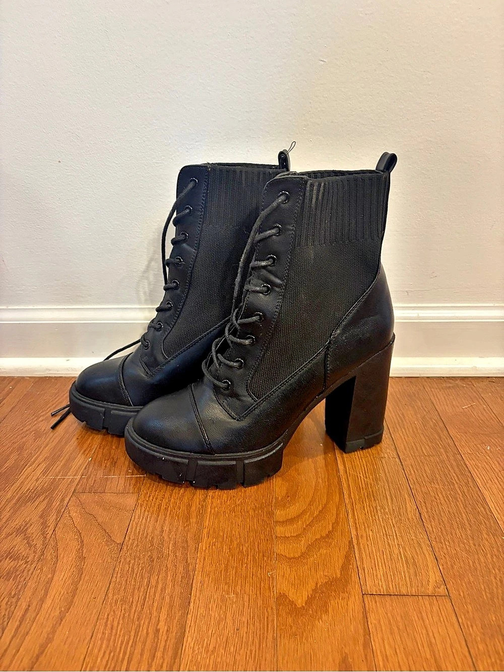 Black Combat Boots US 7.5